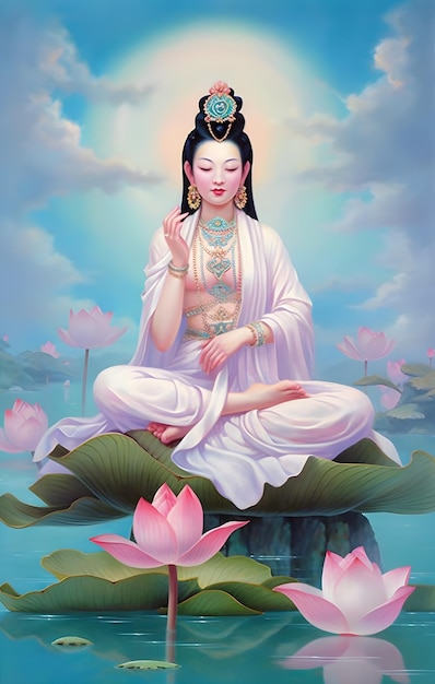 Une peinture d'un bouddha avec les mots "bouddha" dessus