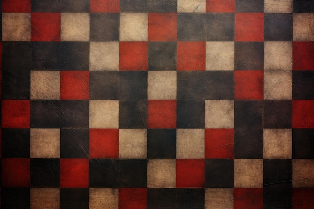 Photo une peinture d'un carré rouge et noir avec un carré blanc au milieu.