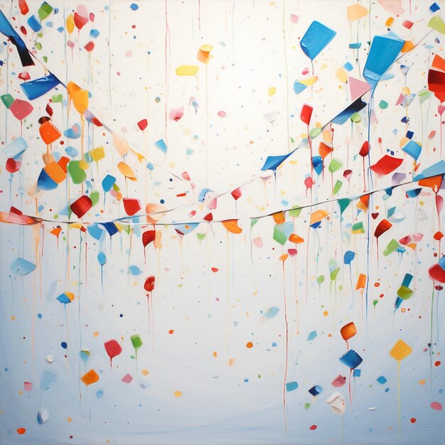 peinture de cerfs-volants colorés et de banderoles suspendus à un plafond ai générative