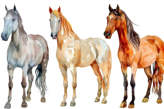 une peinture d'un cheval avec un visage brun et blanc
