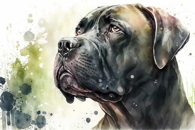 Peinture de chien Cane Corso créée avec Generative Ai