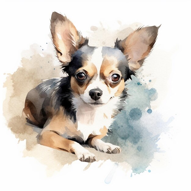 peinture d'un chien avec de grandes oreilles et un grand nez