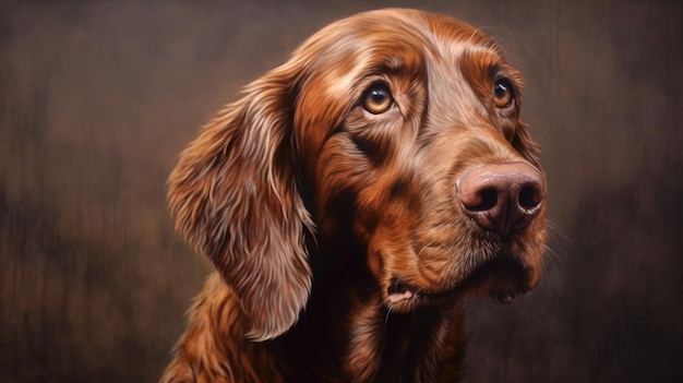 Une peinture d'un chien nommé golden retriever