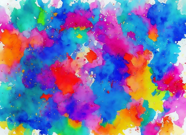 Une peinture colorée d'un fond d'aquarelle.