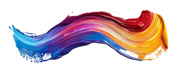 une peinture colorée d'un liquide de couleur arc-en-ciel est montrée