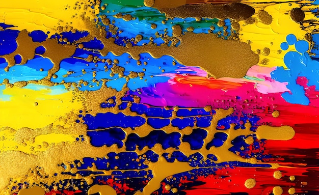 Une peinture colorée avec le mot amour dessus