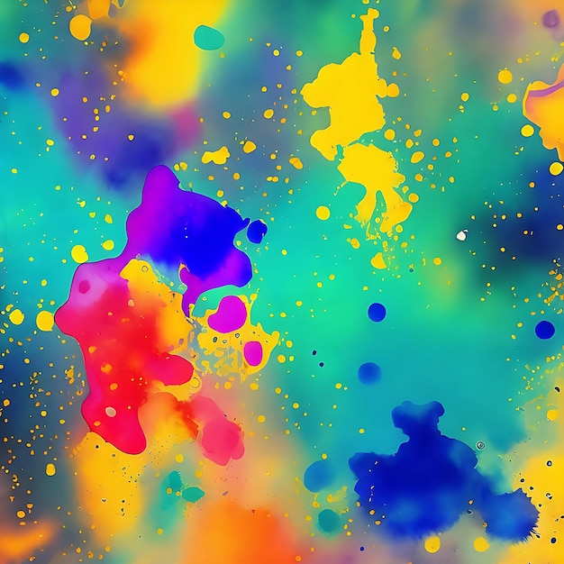 Peinture colorée avec le mot peinture dessus