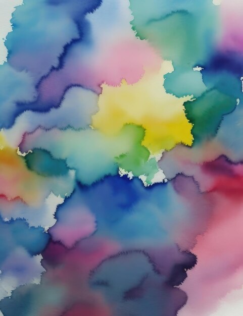 une peinture colorée de nuages dans le ciel