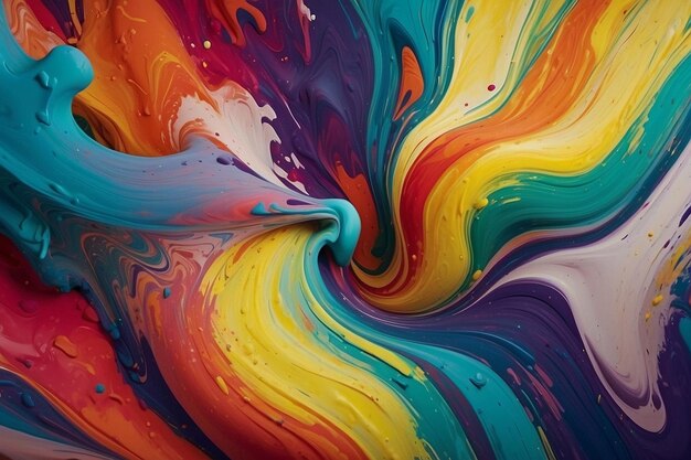 peinture de couleurs liquides dans le fond en mouvement