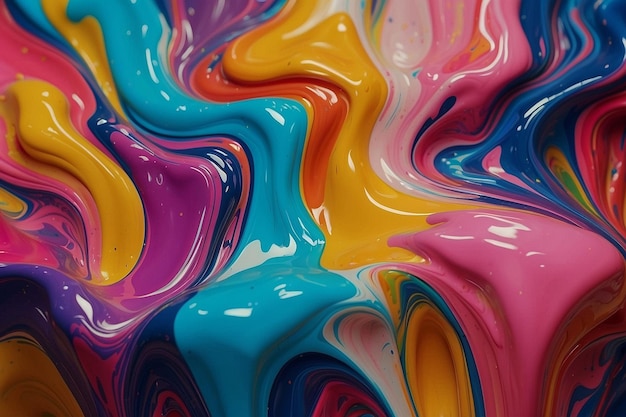 peinture de couleurs liquides dans le fond en mouvement