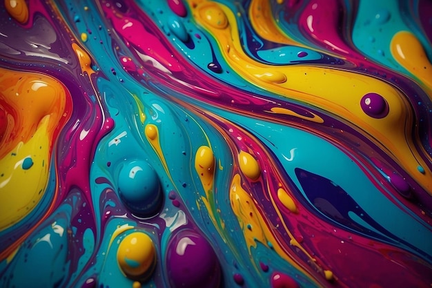 peinture de couleurs liquides dans le fond en mouvement