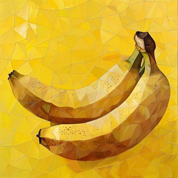 Photo une peinture de deux bananes avec un visage en bas