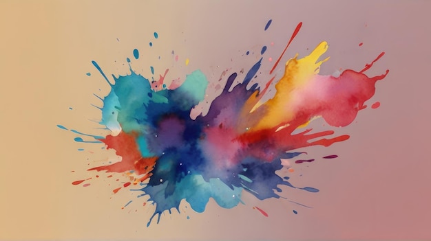 une peinture d'un éclaboussure de peinture colorée avec un éclamoussure de couleur de la peinture