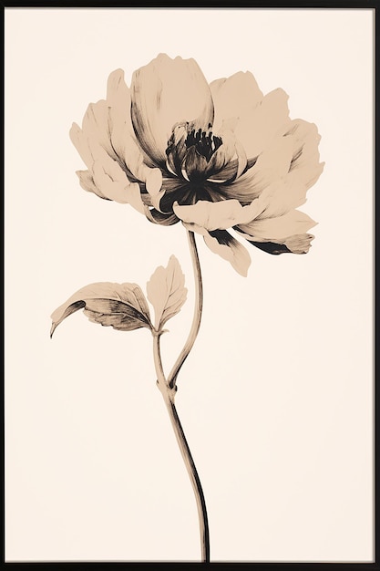 une peinture d'une fleur avec le mot " bourgeon " dessus.