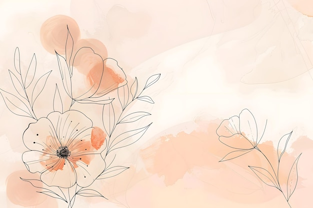 une peinture de fleurs avec des couleurs roses et orange