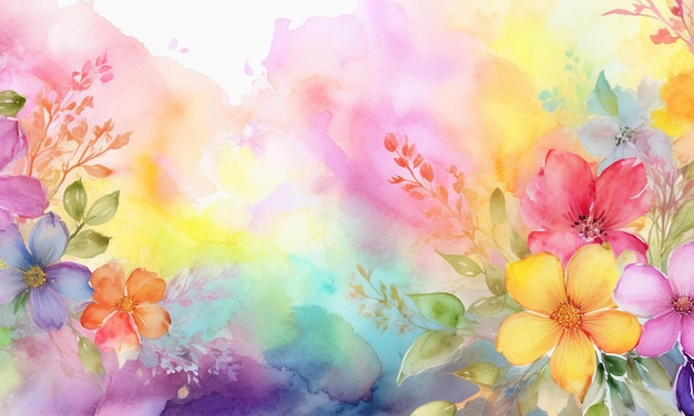 une peinture de fleurs avec les mots " printemps " sur elle