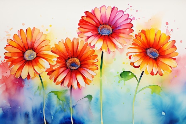 Une peinture de fleurs par personne