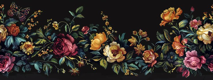 Photo une peinture de fleurs par personne