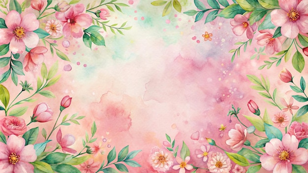 une peinture de fleurs roses avec les mots printemps