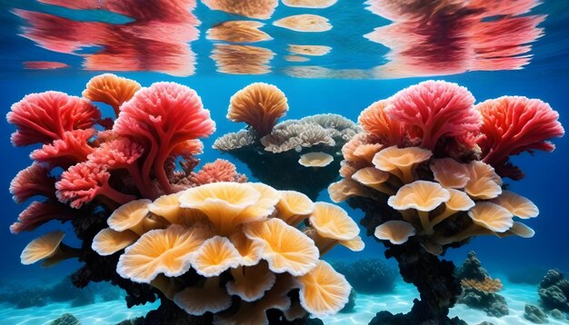 Photo une peinture d'un groupe de méduses dans l'eau