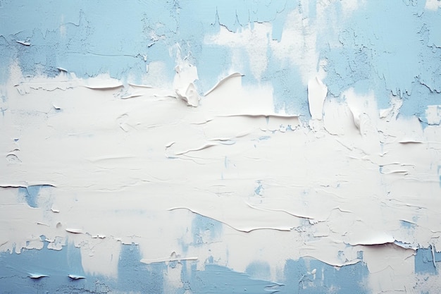 Peinture grunge blanche sur fond bleu