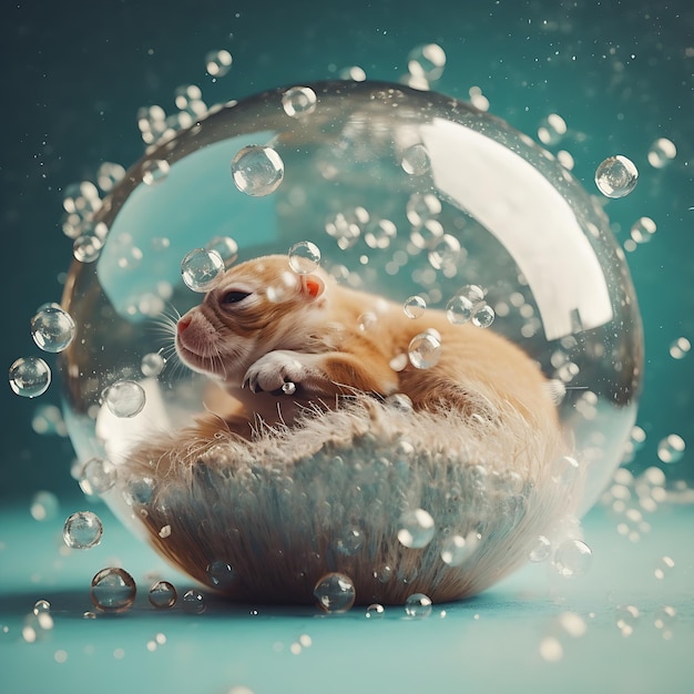 Peinture de hamster animal sauvage générée par ai