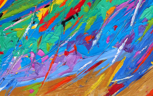 Peinture à l'huile abstraite colorée