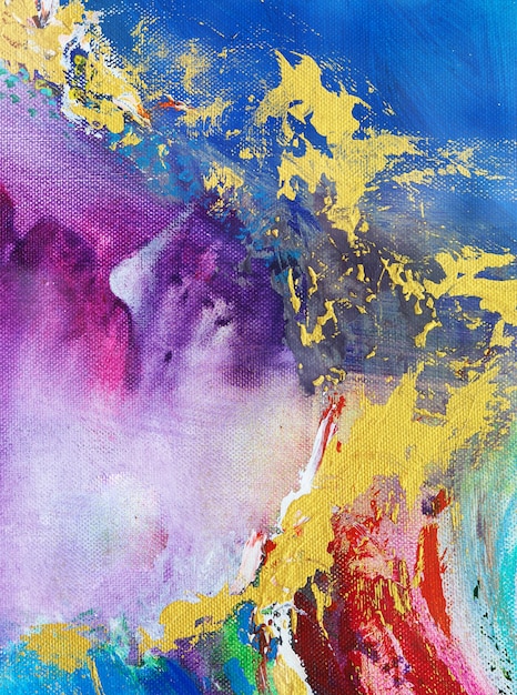 Peinture à l'huile abstraite colorée