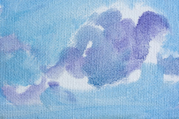 Peinture à l'huile abstraite fond bleu et blanc