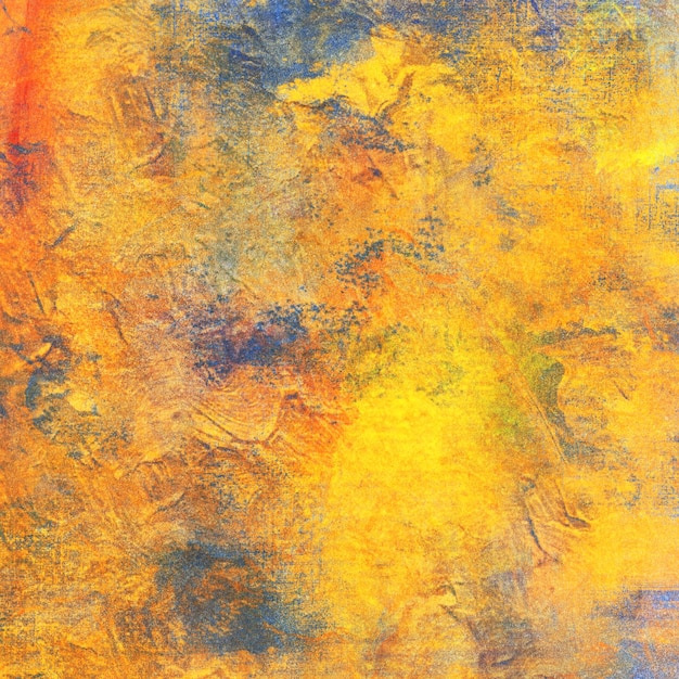 Peinture à l'huile abstraite texture jaune bleu orange