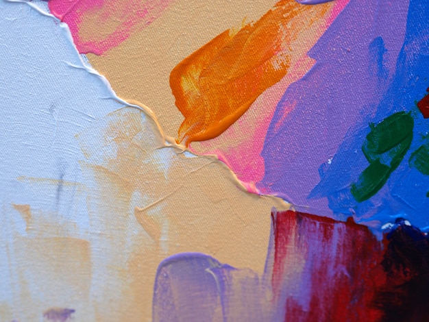 Photo peinture à l'huile coloré couleurs douces abstrait et texture.