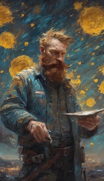 peinture à l'huile avec empâtement lourd anime un plan complet Vincent Van Gogh