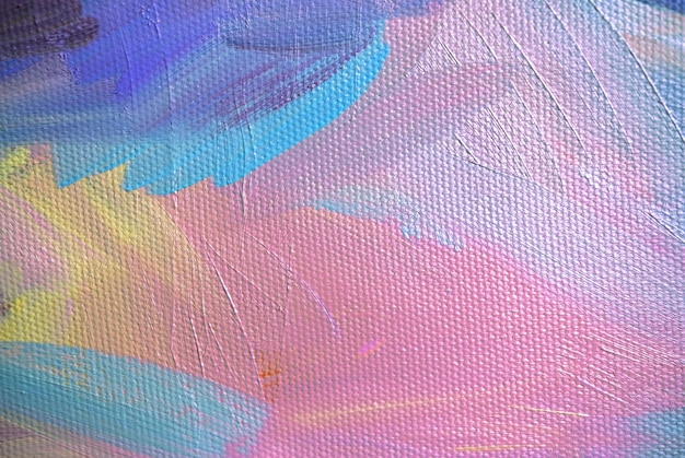 Peinture à l'huile rose Texture colorée Points de peinture Peinture colorée