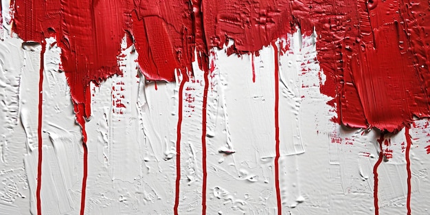 Photo peinture à l'huile rouge et blanche à la texture rugueuse