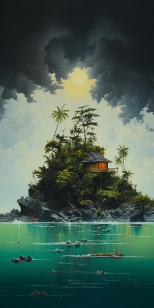 La peinture de l'île de rêve inspirée par Joel Robison et Tomer Hanuka