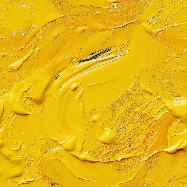 la peinture jaune est mélangée sur une surface d'une surface jaune générative ai