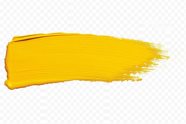 peinture jaune sur un fond transparent