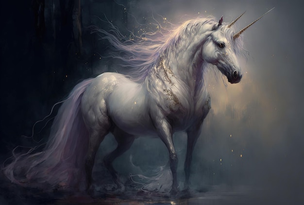 Peinture d'une licorne