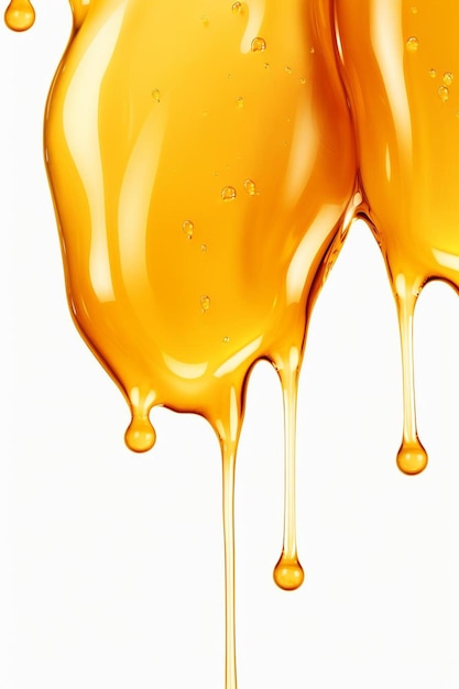 une peinture de liquide jaune avec un fond blanc