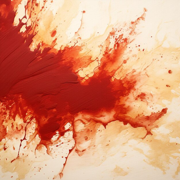 Photo une peinture d'un liquide rouge et orange avec une éclaboussure rouge