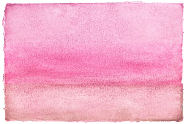 Peinture à la main aquarelle ton rose et rouge sur fond blanc