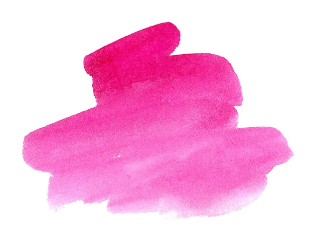 peinture à la main art aquarelle rose sur fond blanc isolé