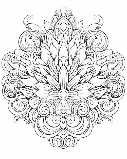 Peinture de mandalas ornés