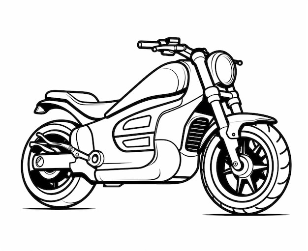 Peinture de moto pour enfants Peinture des pages de transport imprimables