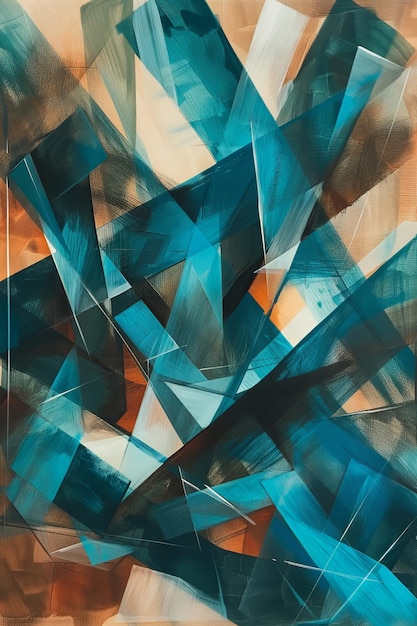 Peinture multicolore abstraite avec une texture grunge sur toile Artwork mélange de coups de pinceau d'éclaboussure de couleur et de peinture acrylique à l'huile Art contemporain moderne IA générative