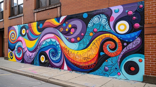 Photo une peinture murale colorée sur un mur qui dit bienvenue dans le monde