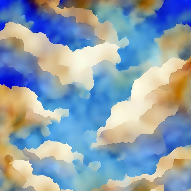 Photo une peinture de nuages avec le mot nuage dessus