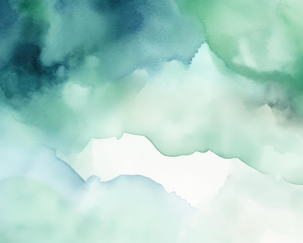 Peinture de nuages verts et blancs