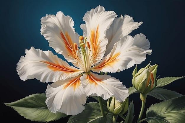 Peinture numérique de la fleur de papillon en pleine floraison