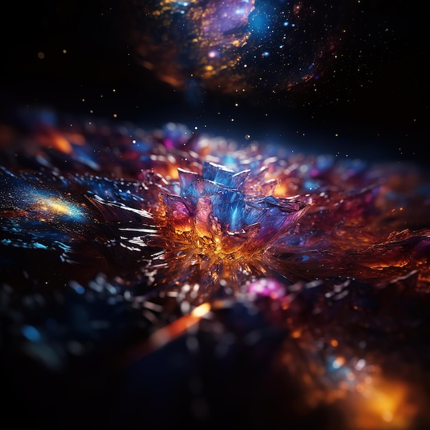 une peinture numérique d'une galaxie